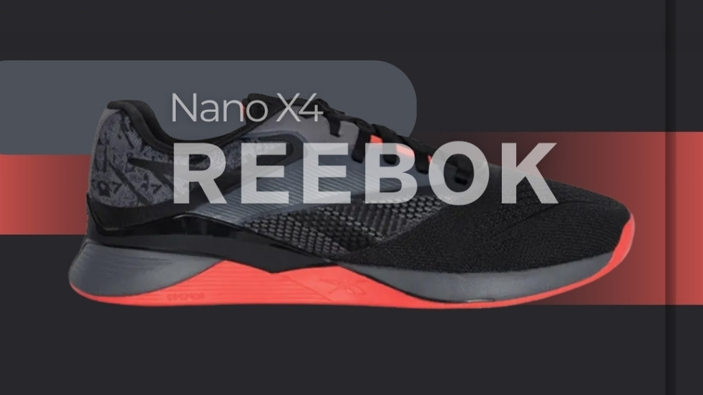 Reebok Nano X4 crne patike za teretanu sa crvenim đonom