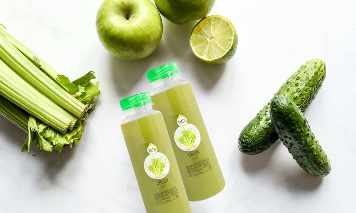 ro sokići, pozadina krastavci, celer i jabuka