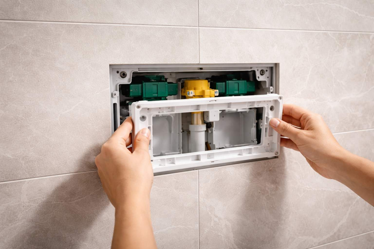 Otvoren ugradni vodokotlic u kupatilu